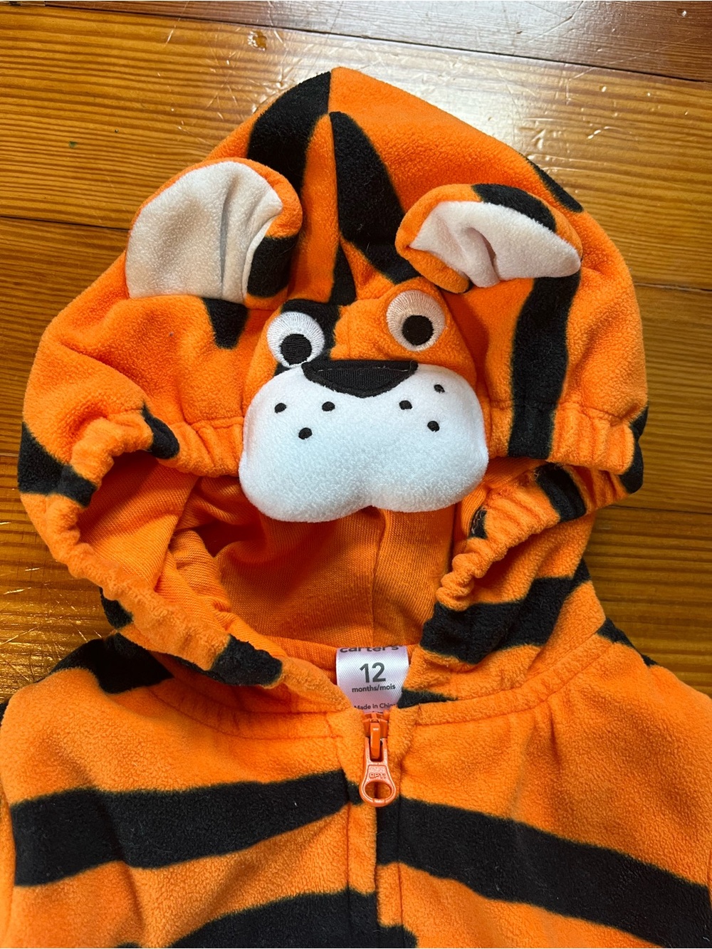 Carter's Orange and Black Tiger Hoodie & Pants Costume Set - Picture 3 of 3